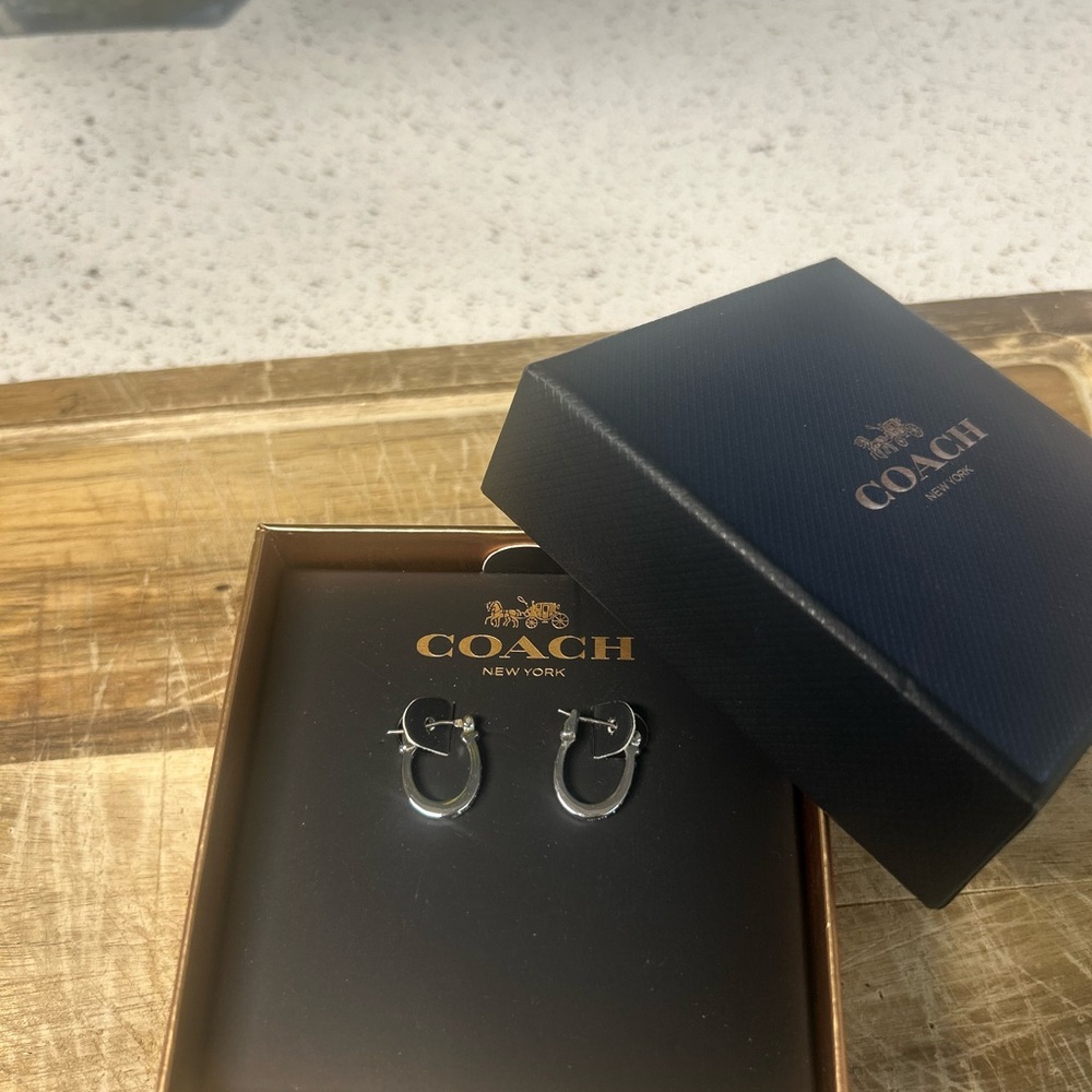 Coach Silver Hoop Earrings